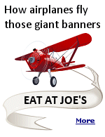 It takes a challenging and risky maneuver to attach the banner to the airplane before it flies. 